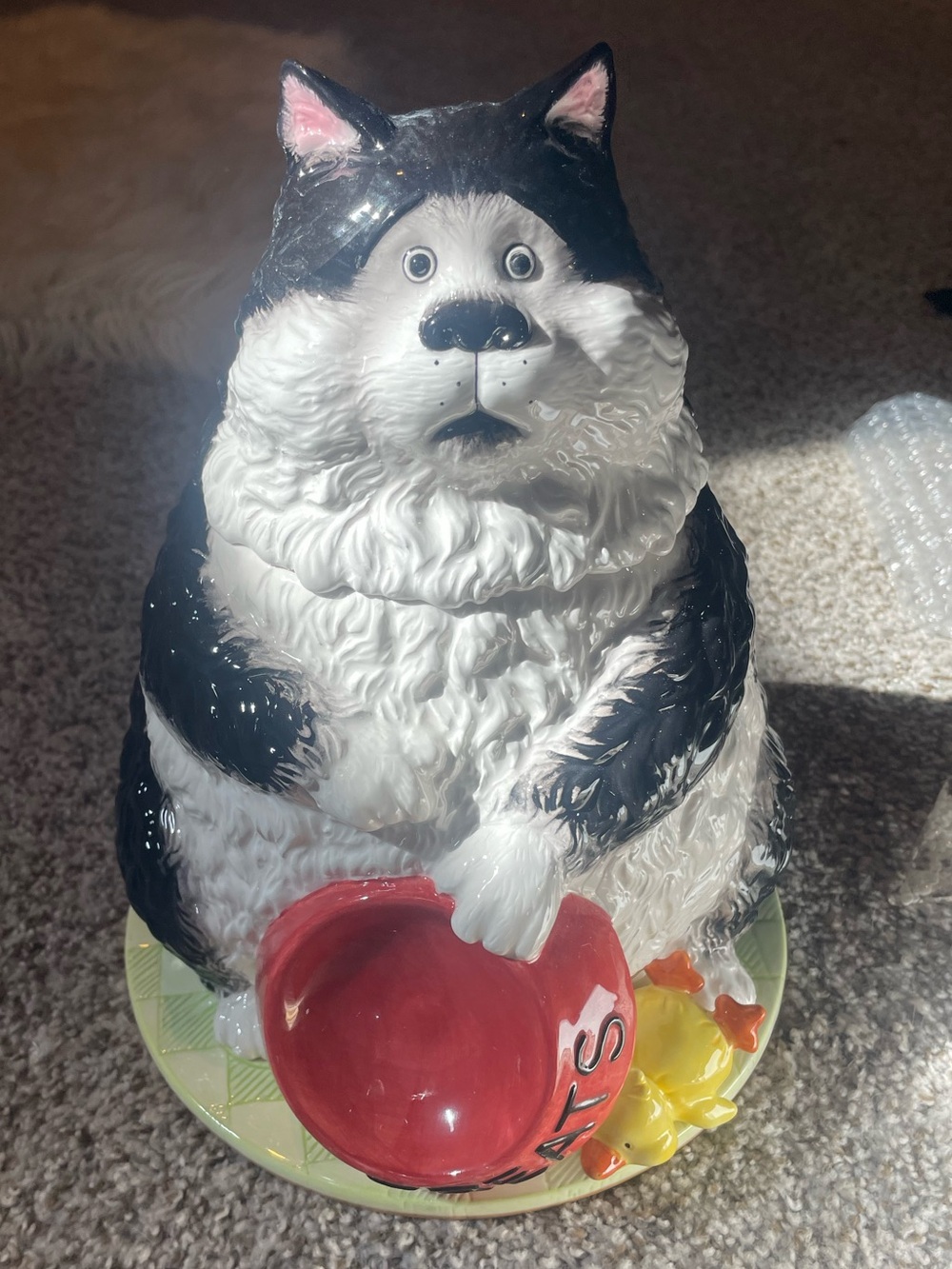 San Francisco Music Box Company Cat Treat Jar/Music Box